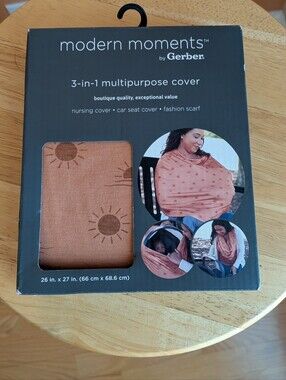 NEW Gerber Modern Moments Sun-Print Nursing Cover in Rose Tan